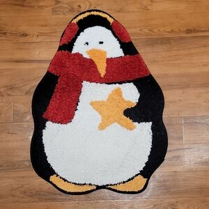 Penguin Rug with Red Scarf